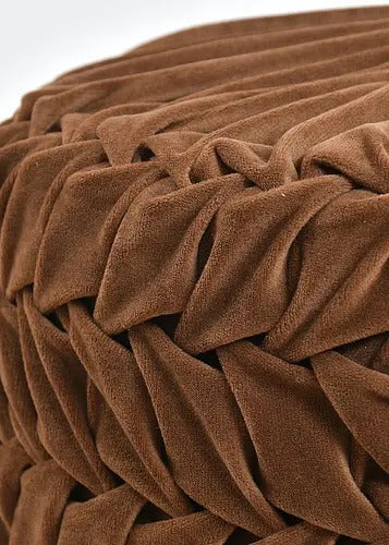 Pouffe: Smocking Pouffe In Brown Colour