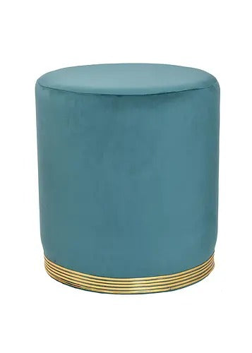 Pouffe: Stripe Pouffe In Teal