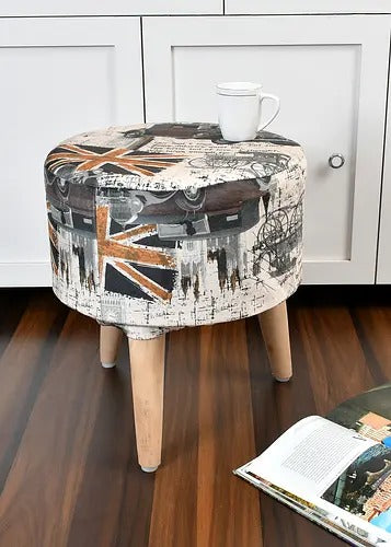 Pouffe: Uk Seating Pouffe With Digital Print