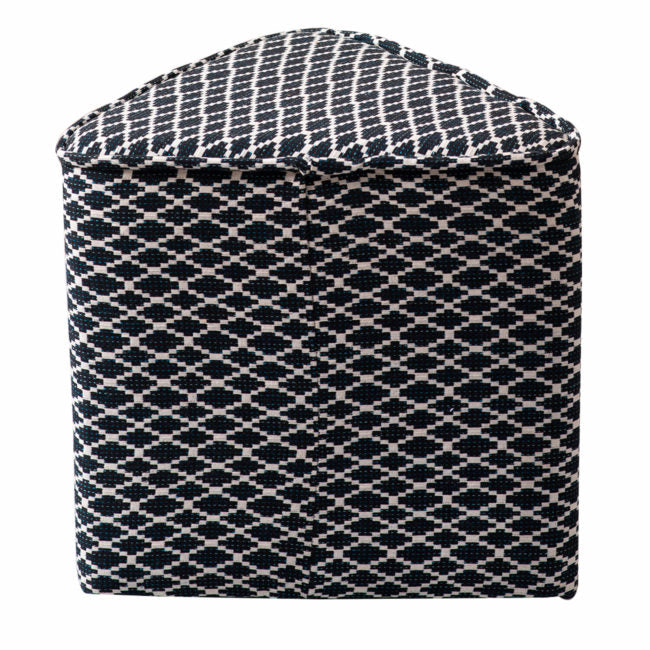 Poufs: Black & White Triangular Pouf