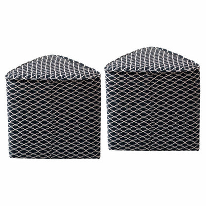 Poufs: Black & White Triangular Pouf Set of 2