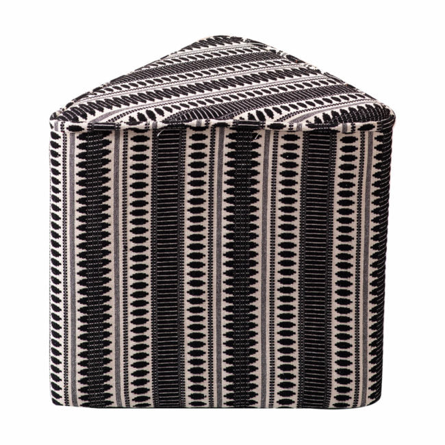 Poufs: Fancy Black & White Triangular Pouf