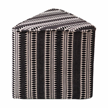 Poufs: Fancy Black & White Triangular Pouf