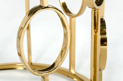 Premium Dining Table Bullock Smoked Glass & Champagne Gold Dining Table