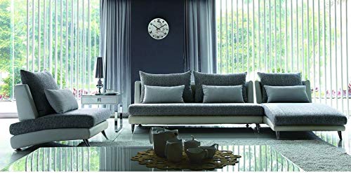 Quality Assure Furniture Luxury Palms 6-Seater Fabric Sectional Sofa -Chaise (Grey)