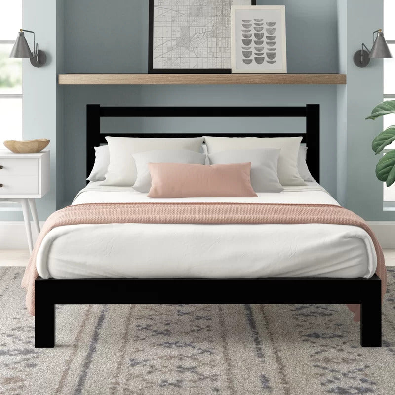 Queen Size Bed : Tufted Upholstered Standard Bed