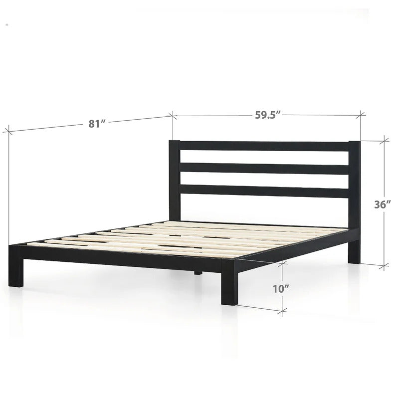 Queen Size Bed : Tufted Upholstered Standard Bed