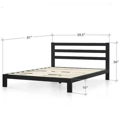 Queen Size Bed : Tufted Upholstered Standard Bed