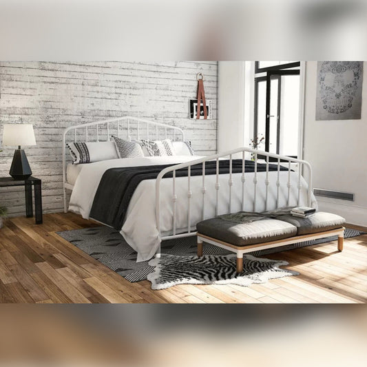 Queen Size Bed  Platform Metal Bed