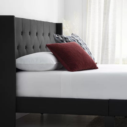 Queen Size Bed : Tufted Upholstered e Platform Bed