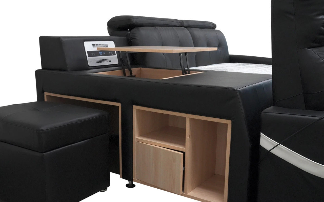 Queen Size: Black Multi-functional Queen Size Smart Bed