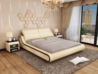 Queen Size : Leatherette Platform Bed