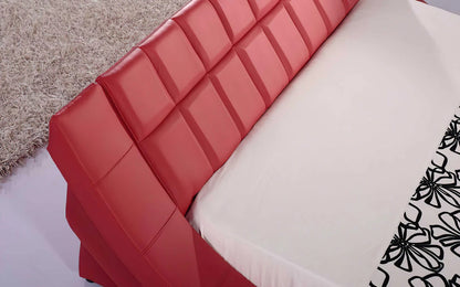 Queen Size: Leatherette Queen Size Platform Bed