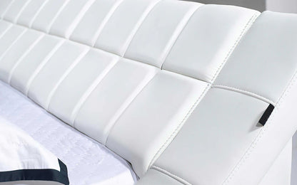 Queen Size: Leatherette Queen Size Platform Bed