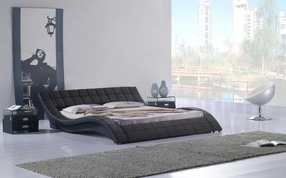 Queen Size: Leatherette Queen Size Platform Bed