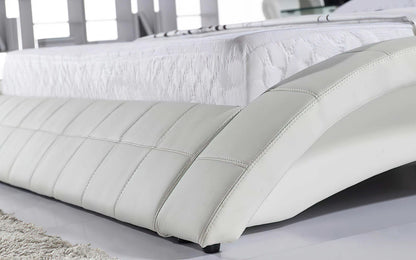 Queen Size: Leatherette Queen Size Platform Bed