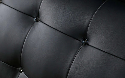 Queen Size: Leatherette Queen Size Platform Bed