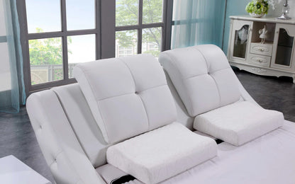 Queen Size: Leatherette Queen Size Platform Bed