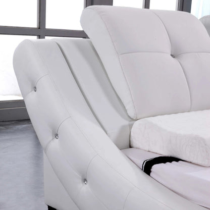 Queen Size: Leatherette Queen Size Platform Bed
