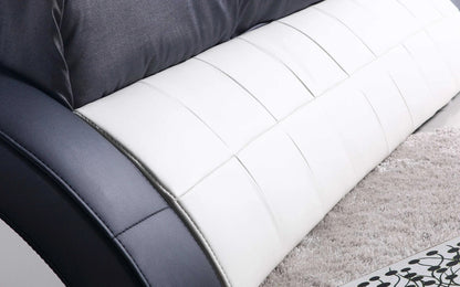Queen Size: Leatherette Queen Size Platform Bed