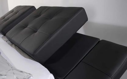 Queen Size: Leatherette Queen Size Platform Bed
