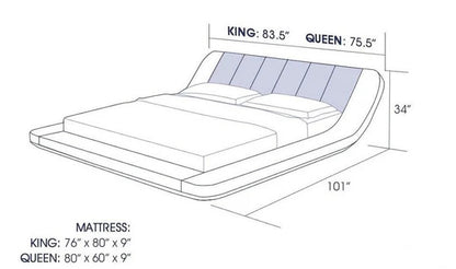 Queen Size : Modern Leatherette Beds