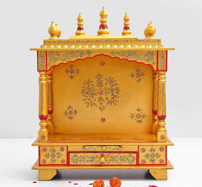 Rajasthani Ethnic Handcrafted Wooden Temple/Mandir/Pooja Ghar/Mandapam
