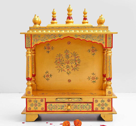 Rajasthani Ethnic Handcrafted Wooden Temple/Mandir/Pooja Ghar/Mandapam