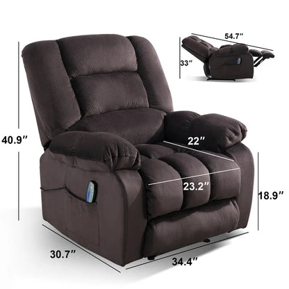 Recliners: 38'' Wide Manual Recliner with Massage Chairs