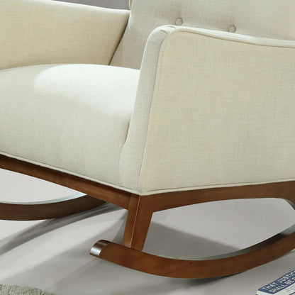 Rocking Chair: Button-Tufted Velvet Rocking Chair