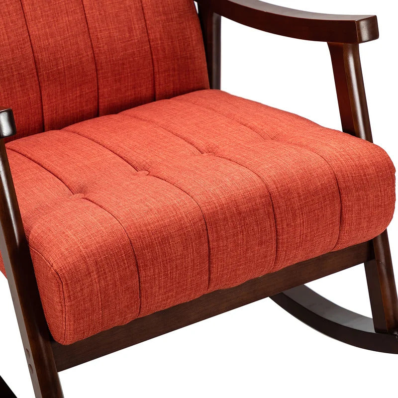 Rocking Chair: Button Tufted Back Rocking Chair