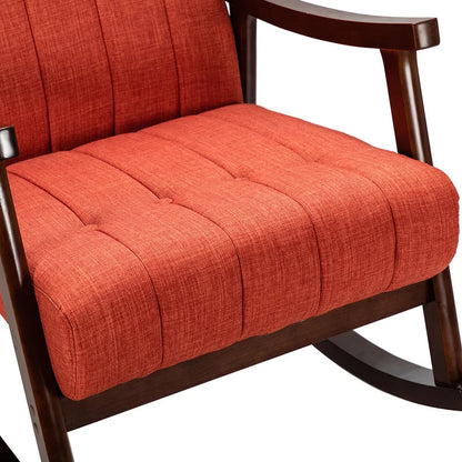 Rocking Chair: Button Tufted Back Rocking Chair
