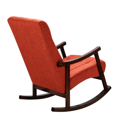 Rocking Chair: Button Tufted Back Rocking Chair