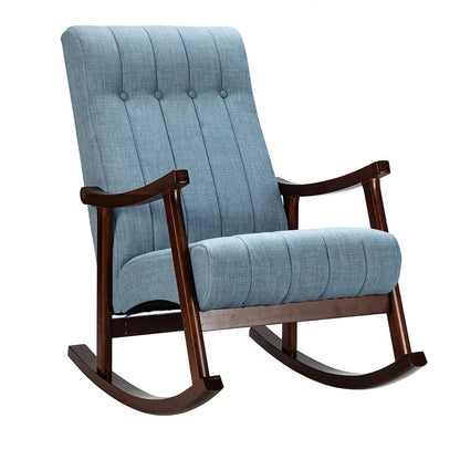 Rocking Chair: Button Tufted Back Rocking Chair