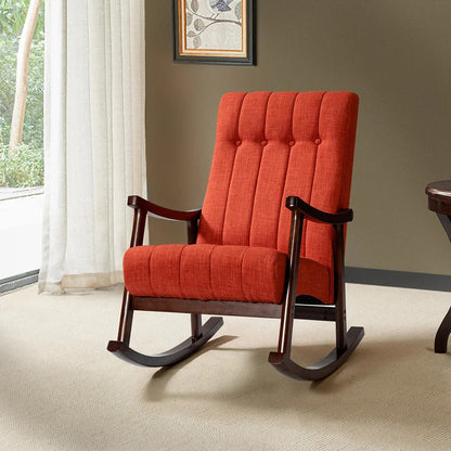 Rocking Chair: Button Tufted Back Rocking Chair
