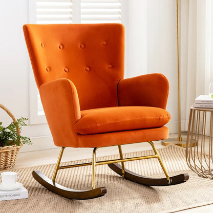 Rocking Chair: Buttoned Back Rocking Chair