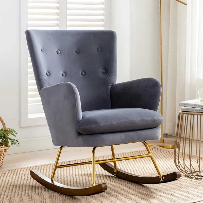 Rocking Chair: Buttoned Back Rocking Chair