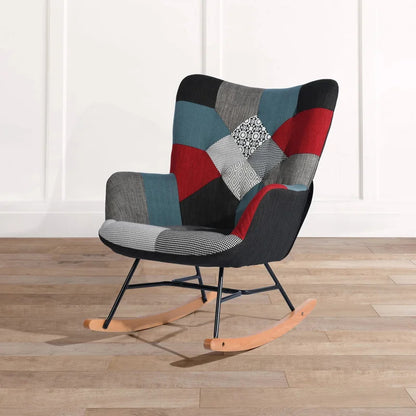 Rocking Chair: Designer Fabric Rocking Chair