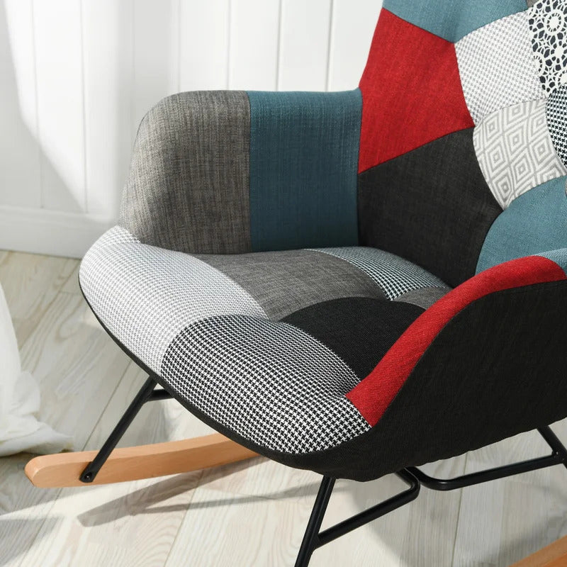 Rocking Chair: Designer Fabric Rocking Chair