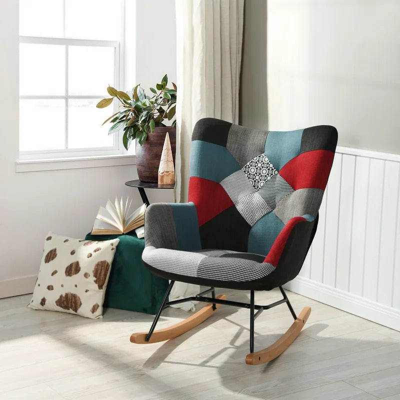Rocking Chair: Designer Fabric Rocking Chair