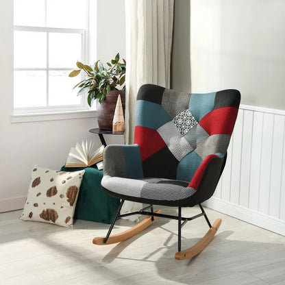 Rocking Chair: Designer Fabric Rocking Chair