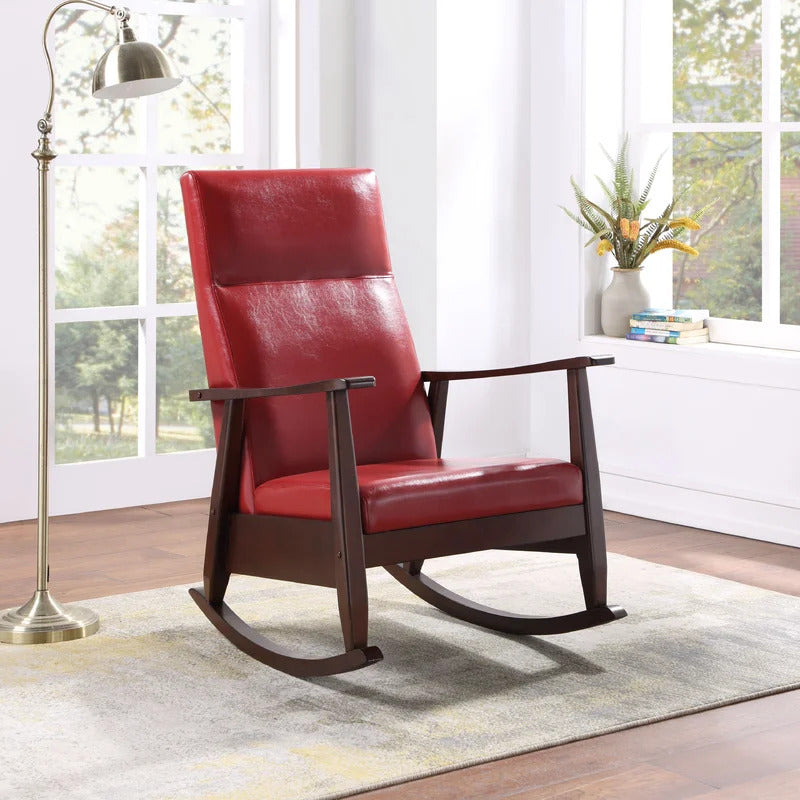 Rocking Chair: Leatherette Upholstered Rocking Chair