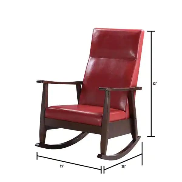 Rocking Chair: Leatherette Upholstered Rocking Chair