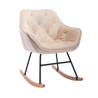 Rocking Chair: Modern Velvet Rocking Chair