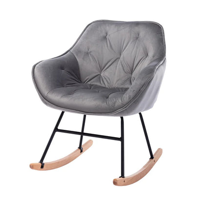 Rocking Chair: Modern Velvet Rocking Chair