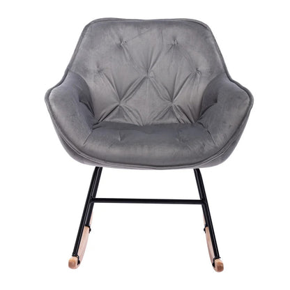 Rocking Chair: Modern Velvet Rocking Chair