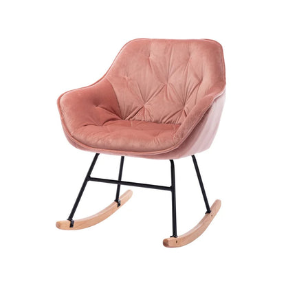 Rocking Chair: Modern Velvet Rocking Chair