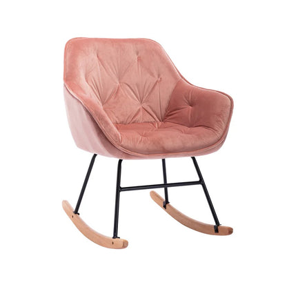 Rocking Chair: Modern Velvet Rocking Chair