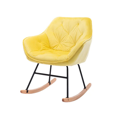 Rocking Chair: Modern Velvet Rocking Chair