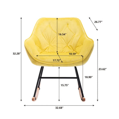 Rocking Chair: Modern Velvet Rocking Chair
